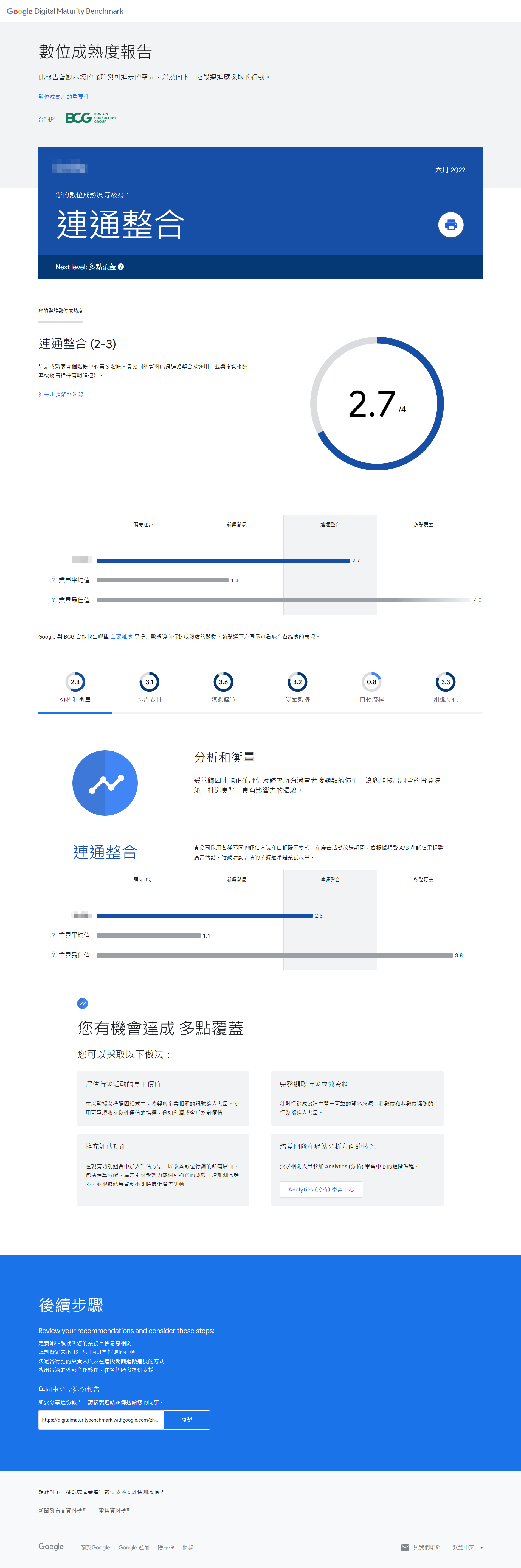 完整報告頁面