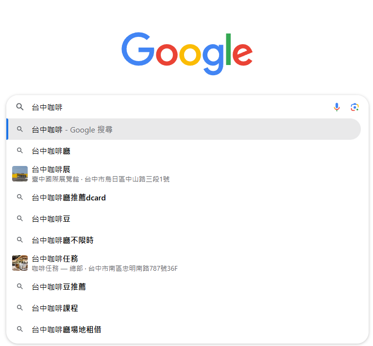 google搜尋自動帶出長尾關鍵字