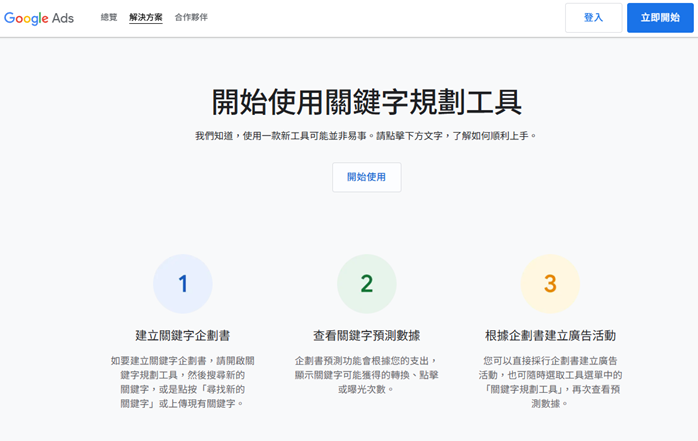 Google Keyword Planner：廣告主專用關鍵字搜尋量與競爭度