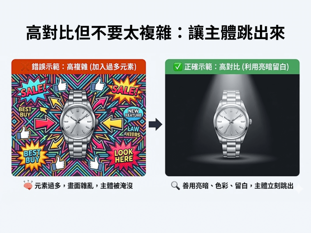 高對比但是不要太複雜