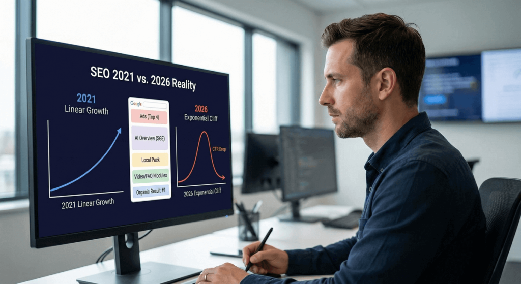 Google 搜尋結果頁（SERP）的真實結構已經發生了劇變。