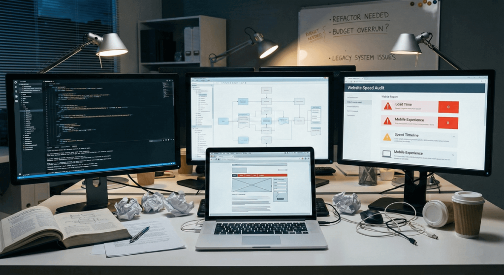 我們發現在許多 SEO 專案中，真正卡關的不是內容，而是網站本身。