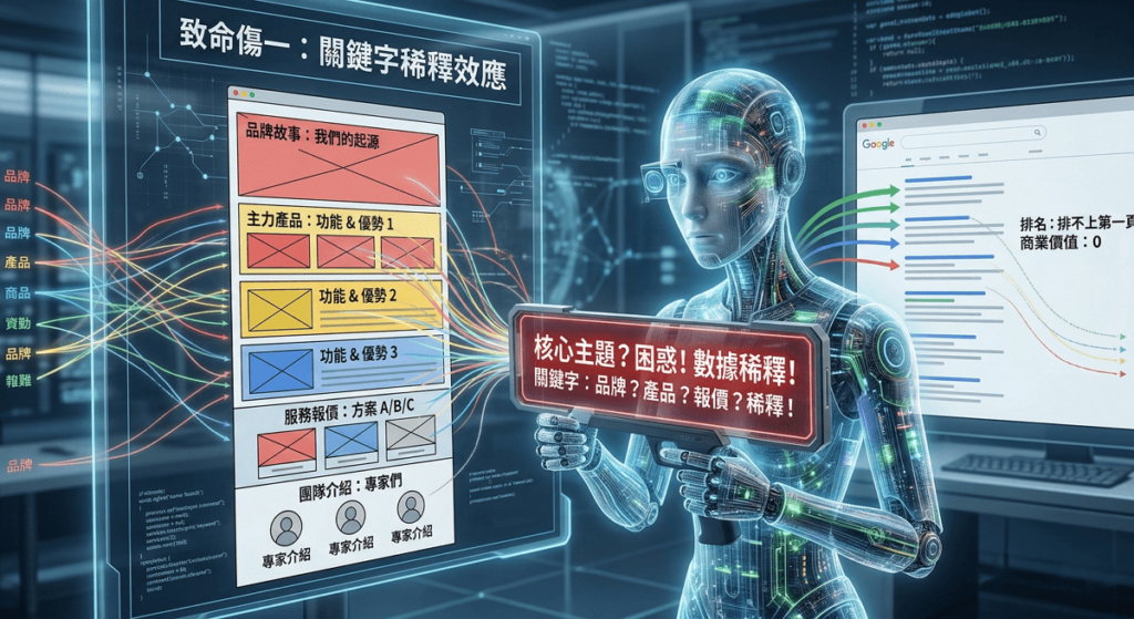 Google 的爬蟲邏輯非常嚴謹：一個獨立的網址（URL），最好只專注溝通一個核心主題。