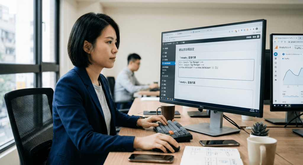 網站後台必須開放給您或您的行銷人員，能夠自由貼上這些追蹤代碼。如果廠商說加一行代碼要收數千元技術維護費，您未來的行銷預算將會被無止盡地消耗。 這不只是技術問題，更是商業營運的機會成本。許多低價模組網站為了節省成本，會將代碼寫死，導致未來的任何微小變動都必須依賴廠商。