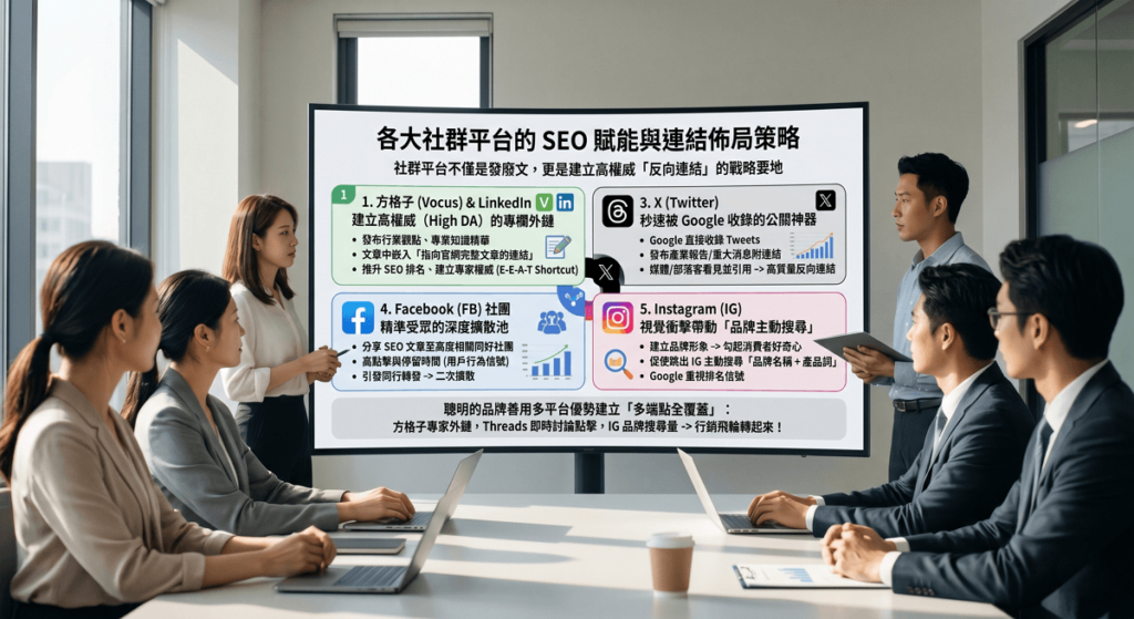 各大社群平台的 SEO 賦能與連結佈局策略