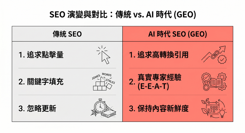 SEO和GEO的演變及對比
