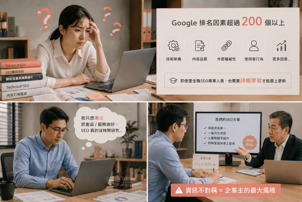SEO 的學習曲線讓大多數人知其然不知其所以然