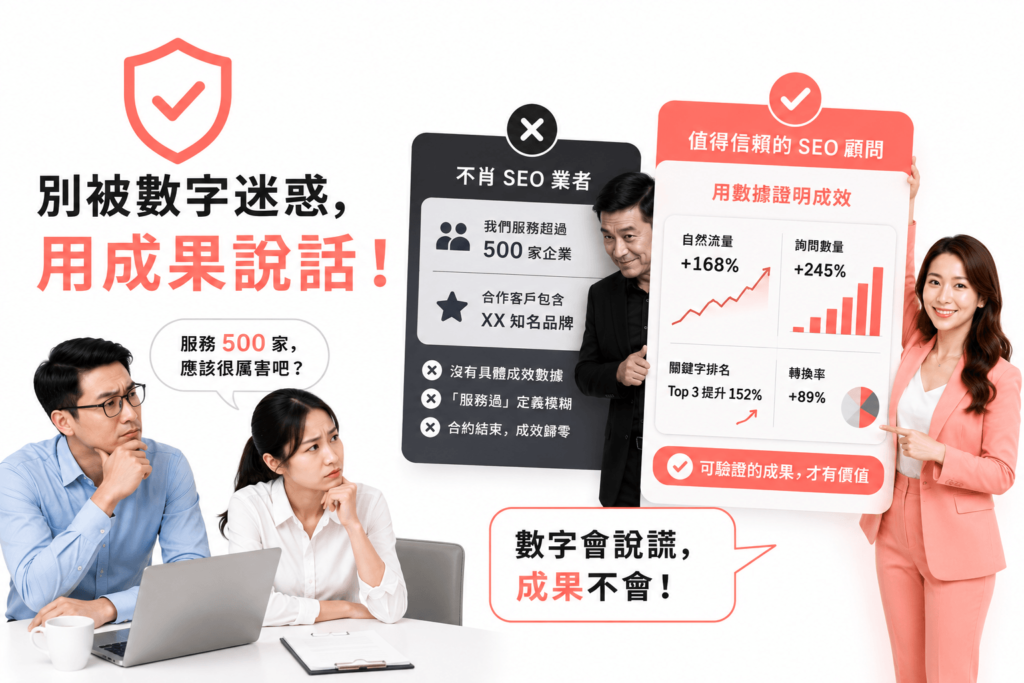 別被數字迷惑，用成果說話。因為數字會說謊，但成果不會