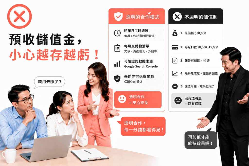 預收儲值金，小心越存越虧，要找可以透明合作模式，對自己才有保障