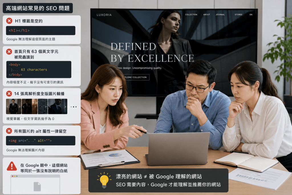 高端網站常見的SEO問題。