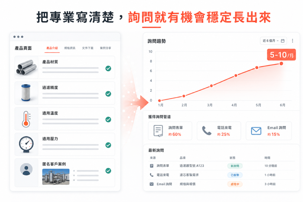 把專業寫清楚，詢問就有機會穩定提升。