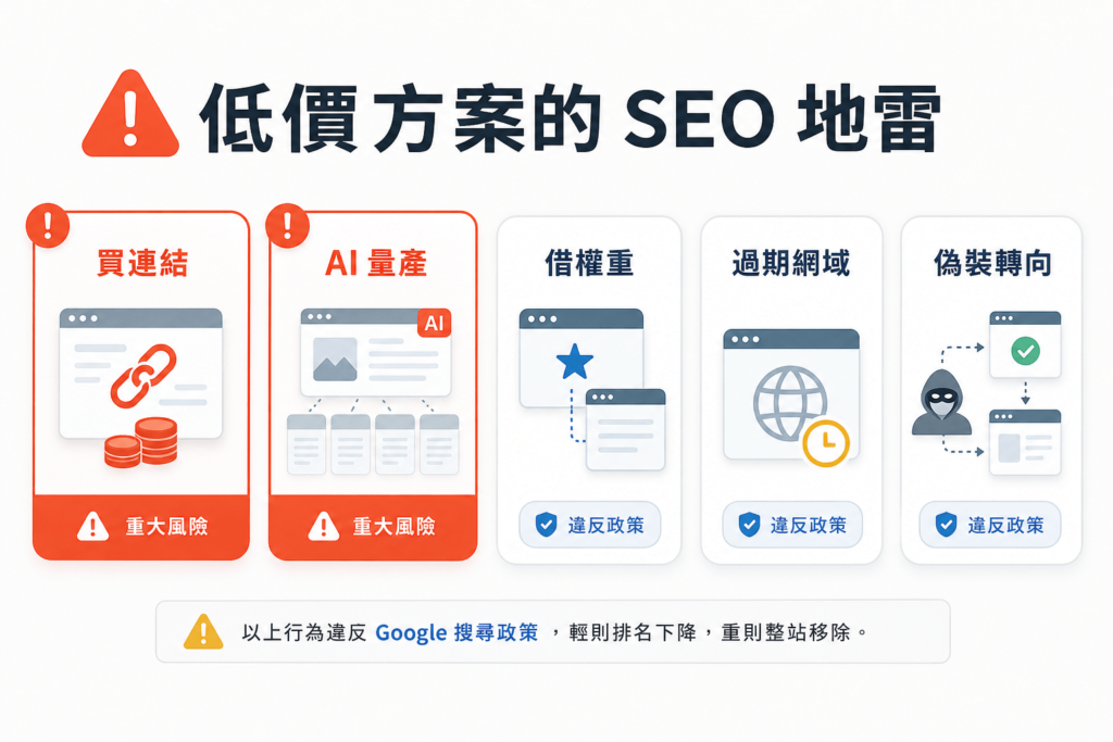 低價方案的SEO地雷