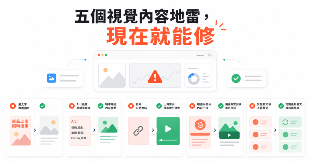 五個視覺內容地雷，現在就能馬上修正