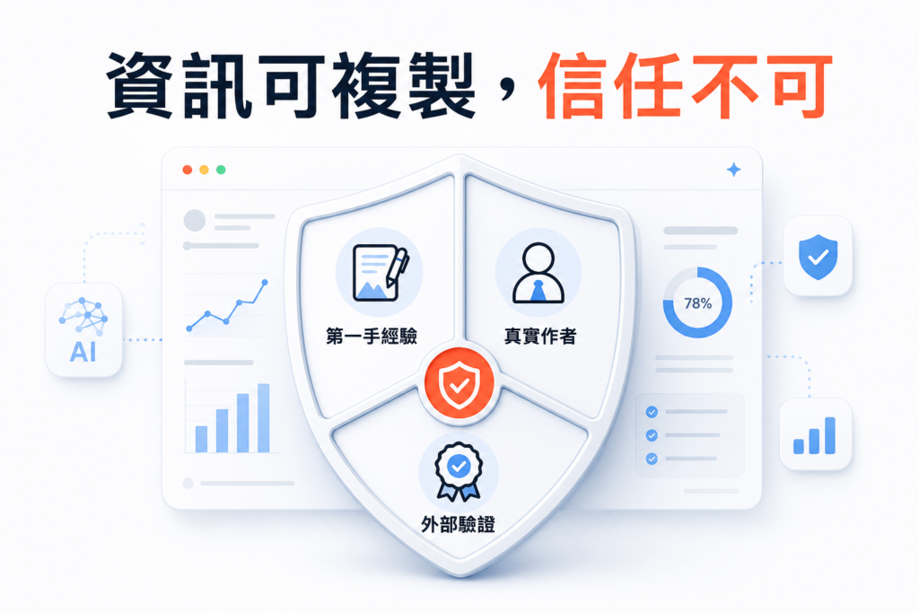資訊可以被複製但是信任不能。