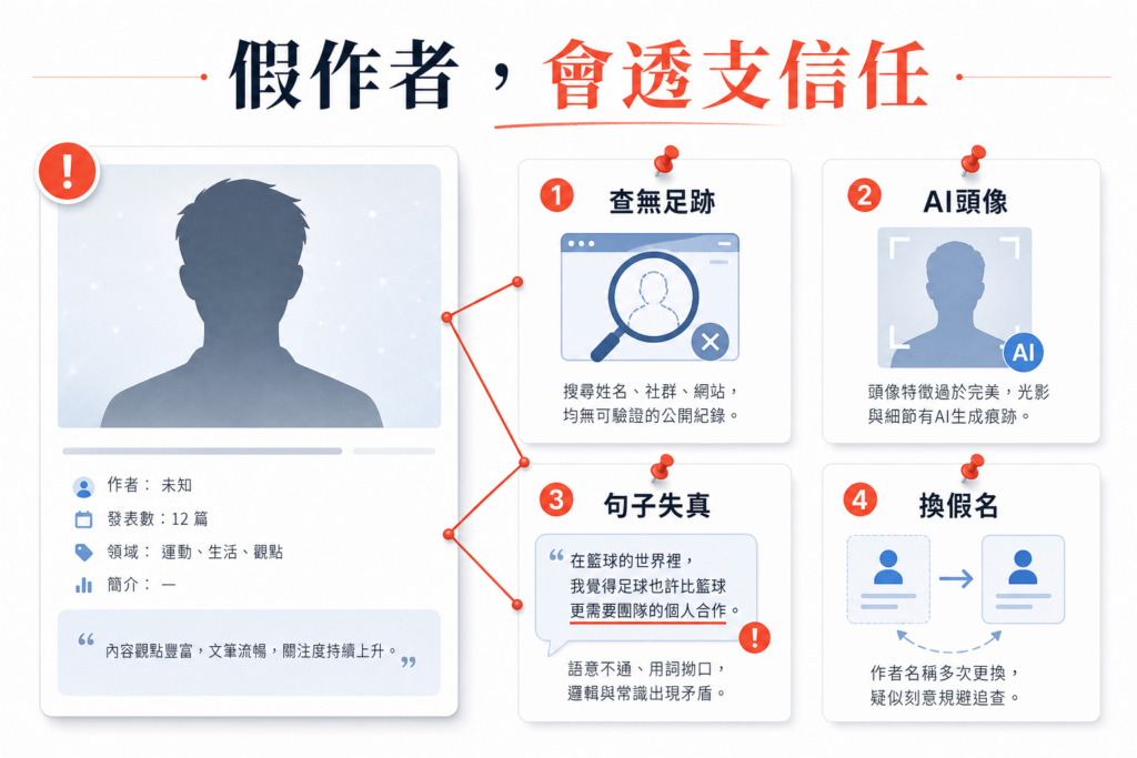 假作者會透支信任
